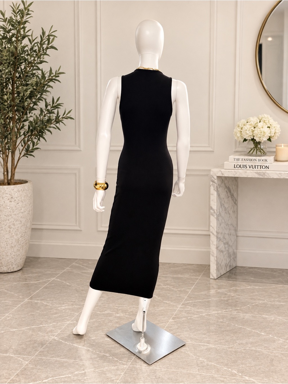 bebe Ribbed Maxi Dress NWOT - Picture 4 of 8